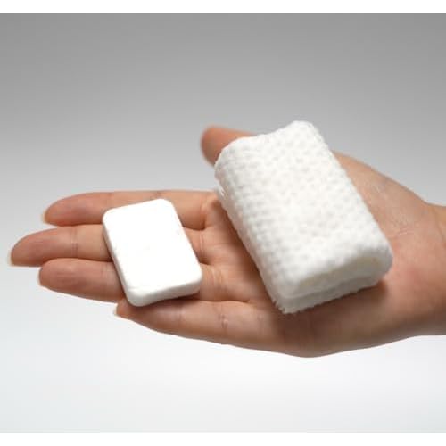 40 Pcs Compressed Disposable Face Towel Tablets, HOMIOVE Big Compress Compact Towel Tablets Expandable Disposable Washcloths, Reusable Magic Towels Expands in Water Wash Cloths Wipes for Beauty