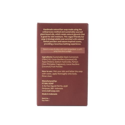 Coconut Natural Soap Bar Set - Bali Soap 3.5 Oz x 6 - Exfoliating & Moisturizing