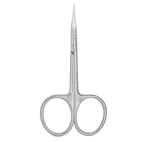 Staleks Pro Exclusive 23 Type 2 Professional Cuticle Scissors with hook (Magnolia pattern) - Pack of 1 - Model SX-23/2