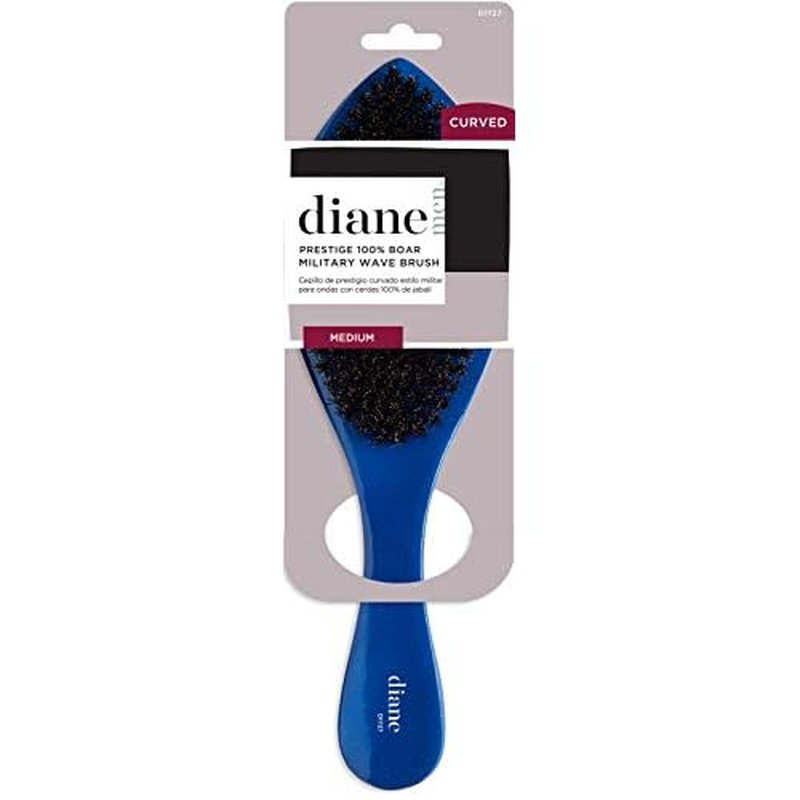 Diane Prestige 100% Medium Boar Bristle Curved Oval Wave Brush, D1727 (Pack of 2)
