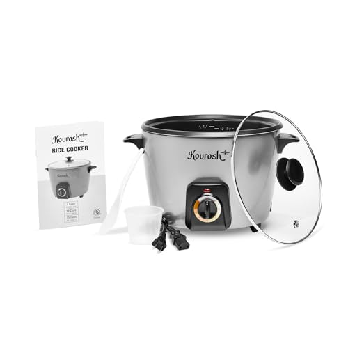 YEDI KOUROSH Persian Rice Cooker 15 Cup Tahdig Maker with Non-Stick Pot