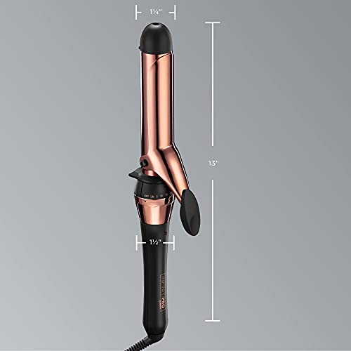 Conair INFINITIPRO Rose Gold Titanium 1.25-Inch Curling Iron - Black, Loose Curl Barrel