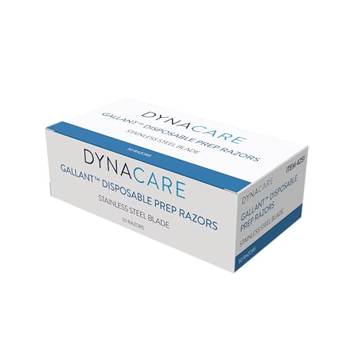 Blue Disposable Surgical Prep Razors - 50 Pack for Medical & Tattoo Use