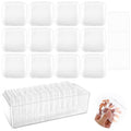 DIVINA VITAE 36Pcs Clear Nail Box Organizer Case Set, Press on Nail Display Box with 3Pcs All-In-One Storage Boxes and 60pcs Double Sided Adhesive Nails Display Tape for Nails Art Home Salon(3 Sets)