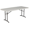 6-Foot Commercial Fold-in-Half Table - Almond, Indoor & Outdoor