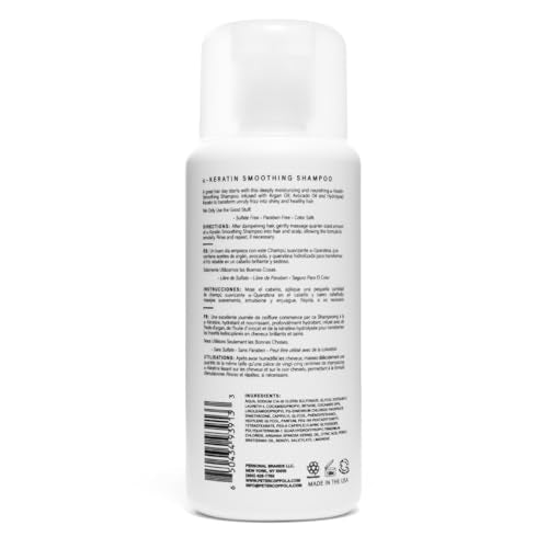 PETER COPPOLA A-Keratin Smoothing Shampoo 10 Fl Oz Sulfate-Free with Argan & Avocado Oil
