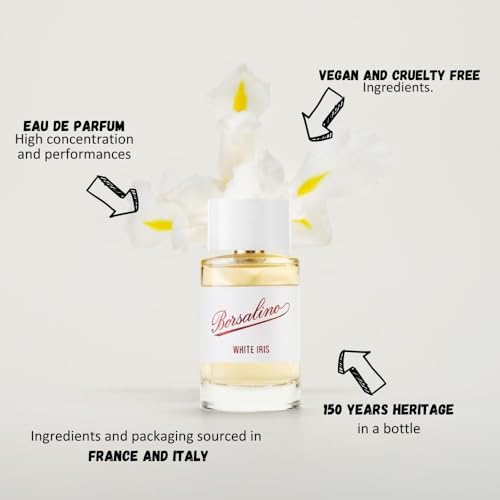 Long Lasting White Iris Eau de Parfum for Women - Fruity Floral Scent with Orange Blossom Jasmine & Almond