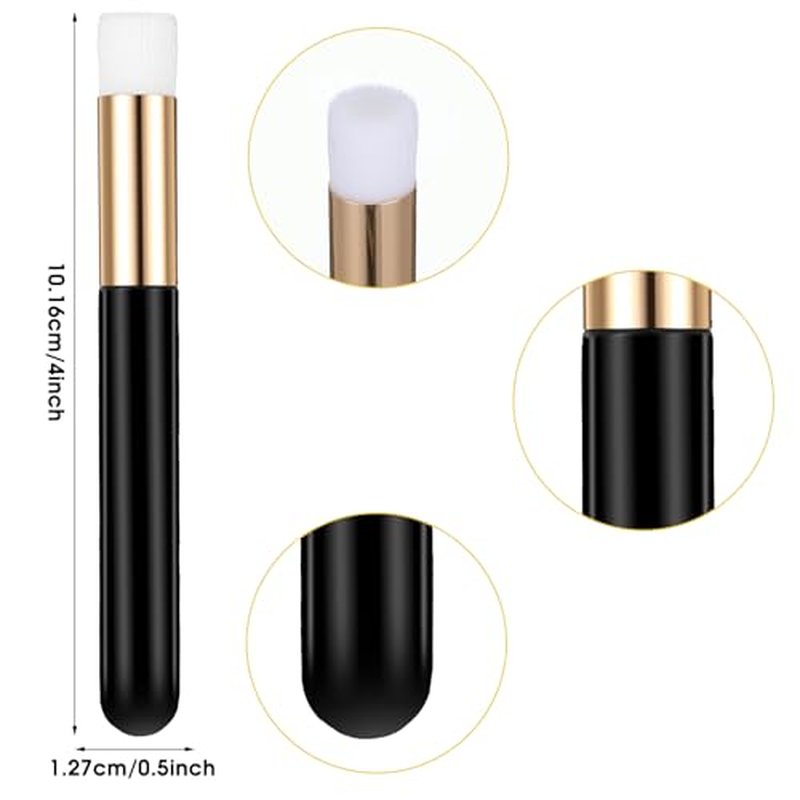 60 Pieces Lash Shampoo Brushes with Container, Eyelash Extension Cleansing Brush Nose Pore Cleaning Tool Peel off Blackhead Removing Tool Cosmetic Lash Cleanser Facial Cleansing
