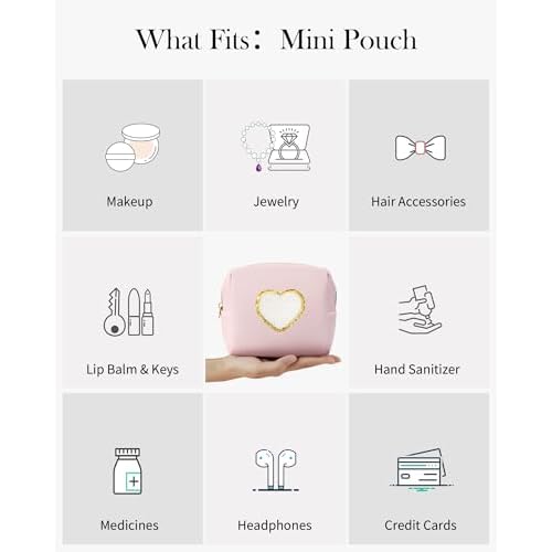 Pocmimut Birthday Gifts for 3 4 5 6 7 8 9 10 11 12 13 Year Old Girls,Personalized Makeup bag Cute Cosmetic Pouch Birthday Gifts for Girls Daughter Sister Friend Girlfrend,L