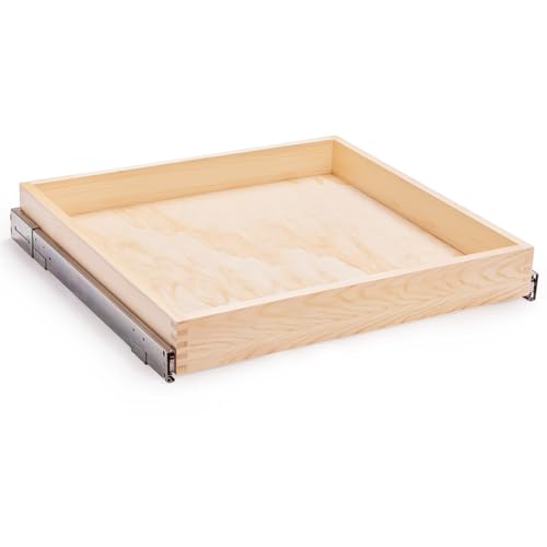 32 Inch Pull Out Kitchen Drawer Organizer - Soft Close Wood Slider