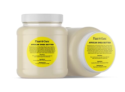 Plant Guru Raw African Shea Butter 48 oz – 100% Pure Unrefined Ivory Grade A DIY Moisturizer