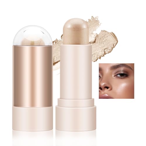 Face Highlighter Stick, Cream Contour Highlighter Makeup Stick, Natural Smooth Shimmer Highlight, Waterproof and Long Lasting Illuminator