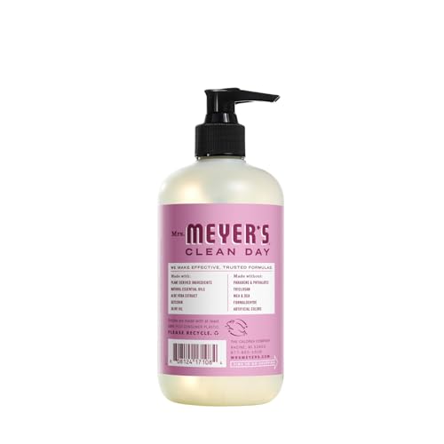 Mrs. MEYER'S CLEAN DAY Liquid Hand Soap 6 Pack Variety, includes 1 Compassion Flower, 1 Rain Water, 1 Peony, 1 Lemon Verbena, 1 Lavender and 1 Basil Hand Soap, 12.5 OZ Each, 1 CT