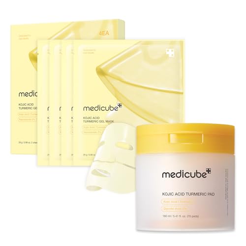 Medicube Kojic Acid & Turmeric Brightening Gel Mask and Toner Pads Duo
