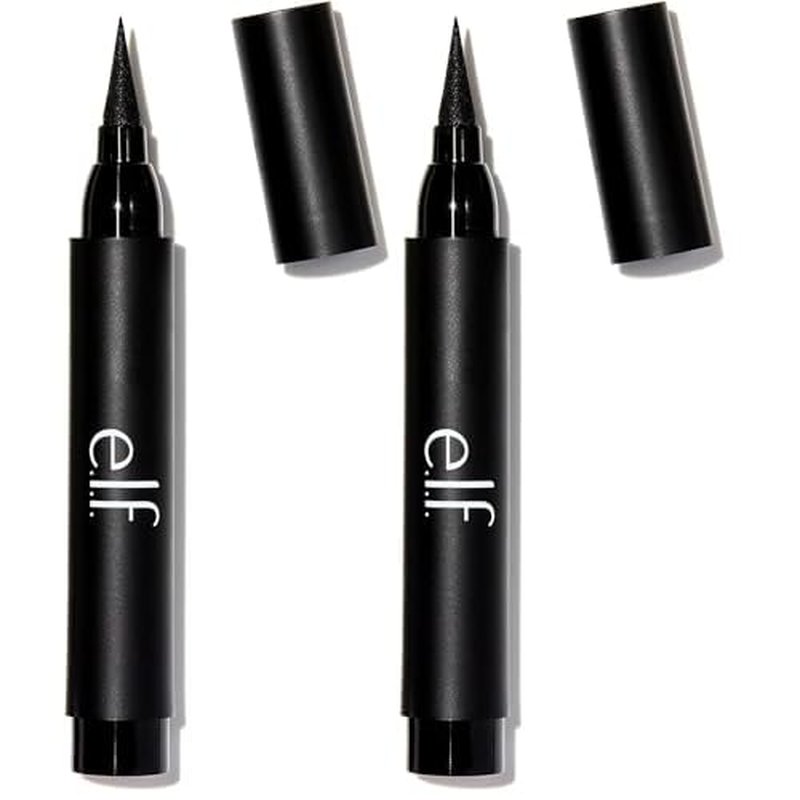 e.l.f. Cosmetics Studio Intense Ink Eyeliner in Blackest Black, 2.5 Gram,pencil (Pack of 2)