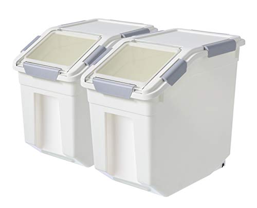 30 LB Airtight Food Storage Containers Set with Scoop - Kitchen & Pet Use
