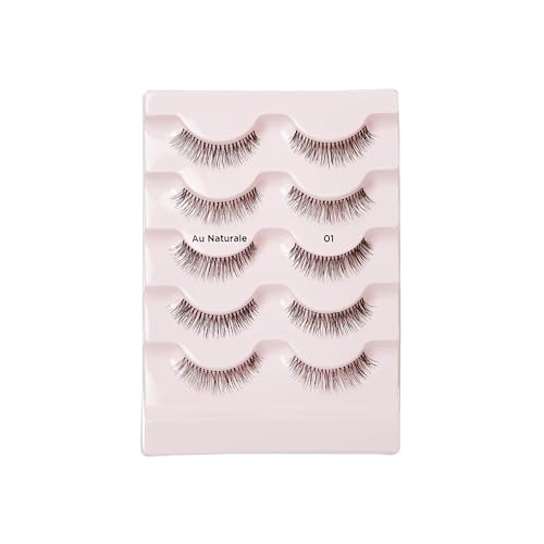 iENVY Human Hair Eyelash Extensions Pack of 5 Pairs - Natural Style, Pack of 2