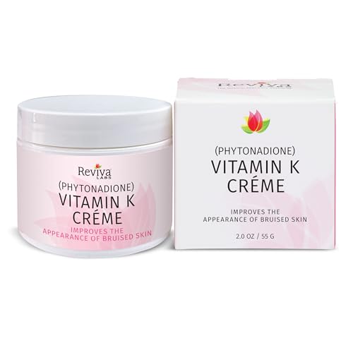 Reviva Labs Vitamin K Cr?me for Bruising, Under-Eye Dark Circles, and Wrinkles with Soybean Oil and Natural Fruit Extracts - 2 Oz, for Skin and Face
