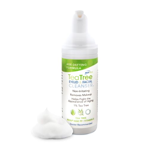 EyeEco Age-Defying Tea Tree Eyelid & Facial Cleanser 50mL (1.7 Fl Oz) Non-Irritating