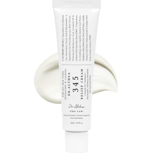 Dr.Althea 345 Relief Cream 1.69 Fl Oz - Moisturizer for Sensitive Skin, Blemish & Dark Spot Treatment (Pack of 1)