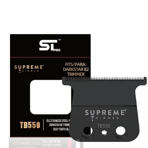 Supreme Trimmer Replacement Deep Tooth T-Blade TB550 | 0 Gap Adjustable, DLC Coated Stainless Steel Trimmer Blade for Darkstar Trimmers
