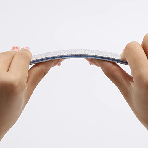 BTYMS 100 Count 80/80 Grit Rectangle Nail Files for Acrylic Nails & Manicure