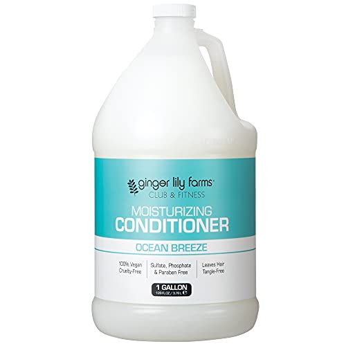 Ginger Lily Farms Club & Fitness Body Wash + Shampoo + Conditioner Bundle, Ocean Breeze, 1 Gallon Each