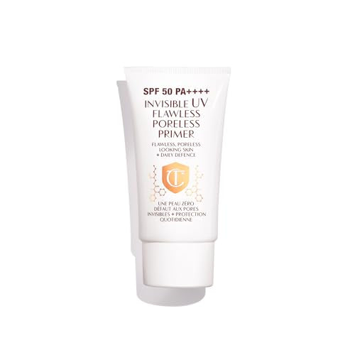 Charlotte Tilbury Invisible UV Flawless Makeup Primer - Broad Spectrum SPF 50 Sunscreen & Poreless Face Primer - Enriched with Hyaluronic Acid to Hydrate, Protect & Prime Skin