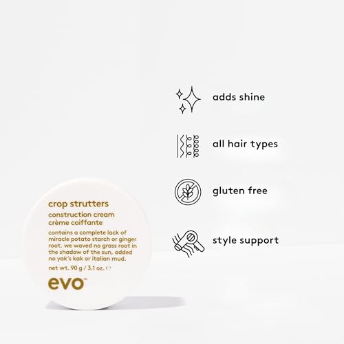 EVO Medium Hold Hair Styling Cream for All Hair Types - 3.2 oz
