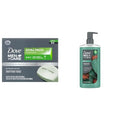 DOVE MEN + CARE 3 in 1 Bar Cleanser for Body, Face & Shaving Pack of 8 + Eucalyptus + Cedar Oil Body Wash 26 oz