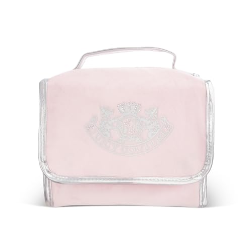 Pink Makeup Bag with Rhinestone Crown and Hanging Hook - Juicy Couture