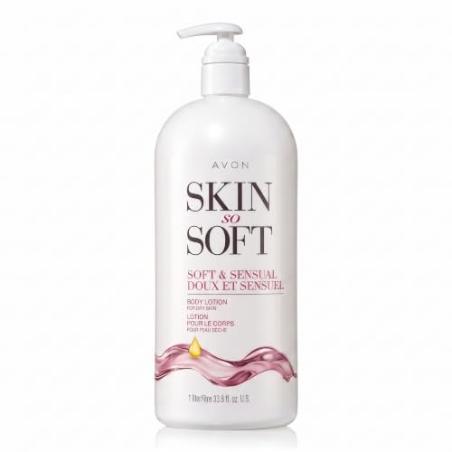 AVON Skin So Soft Soft & Sensual Body Lotion 33.8 Fl Oz with Pump - Pack of 1