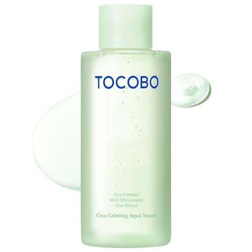 TOCOBO CICA Calming Aqua Toner ? Korean Soothing Face Toner with CICA, Hyaluronic Acid & Aloe ? Daily Hydration for Sensitive Skin, 24-Hour Moisture, Hypoallergenic pH Balancing Formula, 6.76 fl.oz.