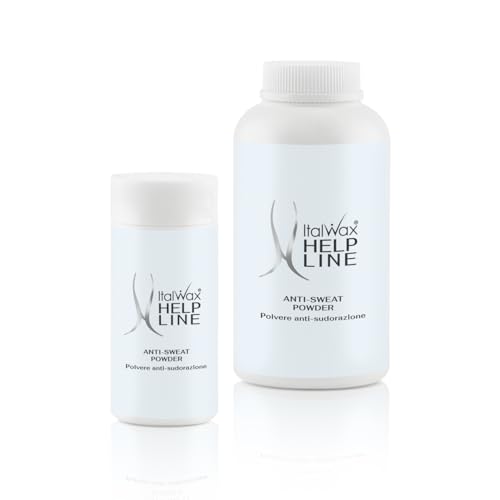 Italwax Help Line Anti-Sweat Powder 3.17 oz (90g) ? Soothing Kaolin Formula ? Prepares Skin for Waxing ? Controls Moisture ? for Professional and Home Use