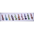 Bollywood Designer Bindis Premium Crystal Jewels Mettallic Bindi Stickers Tattoos Forehead Tika (Long)