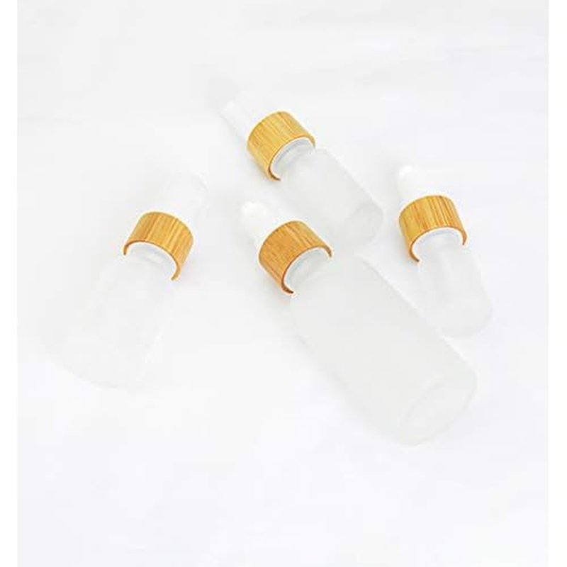 4 Pieces Frosted Glass Lotion Bottle Travel Pump Bottles Cosmetic Cream Container Dispenser Bottle For Lotion Liquid Essential Oil Blends (50ml(1.7oz))