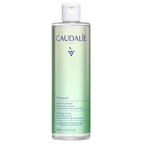 Caudalie Vinopure Salicylic Acid Pore Minimizing and Exfoliating Toner with Organic Rose Water