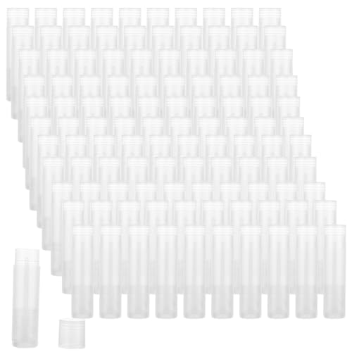 200PCS Clear Lip Balm Tubes with Caps - DIY Lipstick & Lip Gloss Containers