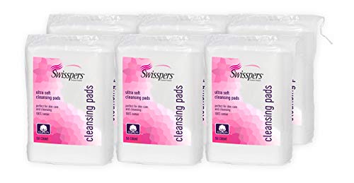 Swisspers Premium Facial Cleansing Pads XL, Cotton, Pack of 6