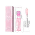 Magic Color Changing Lip Oil Ph, Glitter Lip Gloss, Upgraded Big Brush Head Moisturizing Lip Oil Long Lasting Nourishing Lip Glow Oil Non-Sticky Primer Lip Tint (Pink)