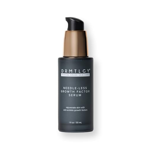 DRMTLGY Needle-less Growth Factor Serum for Face ? Multi-Peptide & Hyaluronic Acid Facial Serum, Firming & Lifting, Skin Barrier Support & Wrinkle Care