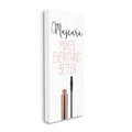 Stupell Industries Mascara Fashion Designer Modern Pink Word, Design by Kimberly Allen Black Framed Wall Art, 20 x 48