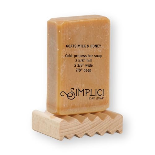 Goats Milk & Honey Natural Bar Soap Pack of 6 - Sensitive Skin, Long-Lasting