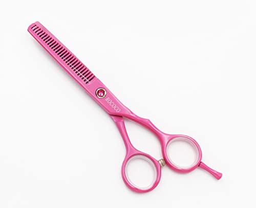 Pink Hair Cutting Scissors Set with Razor - 5.5 Inch Barber & Stylist Tools