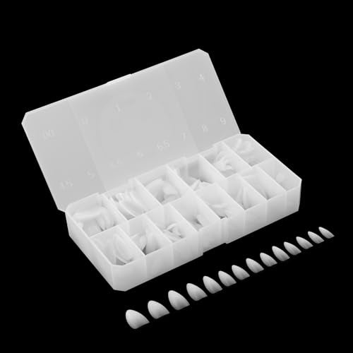 APRES Ombre Gel-X Nail Tips Box - Natural Almond Medium, 210 Count, 14 Sizes