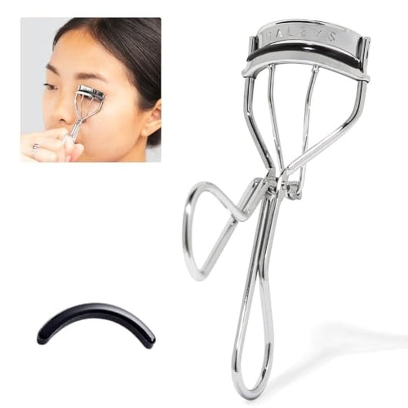 Haleys Re-Lift Instant Eyelash Curler - Ergonomic Curlers Provide Long-Lasting Curl for All Eye Shapes & Eyelashes, Ultra-Dense Silicone Pads Gently Lift from Inner to Outer Corner