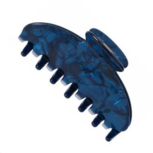 Luxury Hair Claw Clip - 4 Inch Midnight Blue Marble Acetate Strong Hold