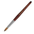 Brown 10# Acrylic Nail Brush with Solid Wood Handle - Professional Manicure Tool