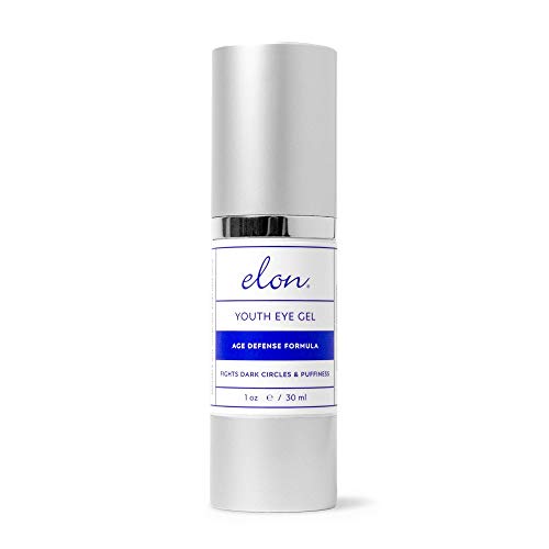 Elon Youth Under Eye Gel ? Hyaluronic Acid Gel w/MSM, Plant Stem Cells - Anti Aging to Fight Dark Circles? Under Eye Puffiness Reducer? For All Skin Types, No Fragrance or Parabens (1oz/30ml)