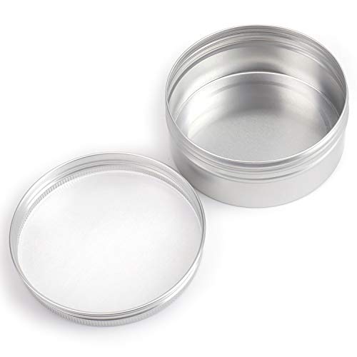 24 Pack Aluminum Storage Tin Cans 8oz with Screw Top Lids - Multipurpose Organizers